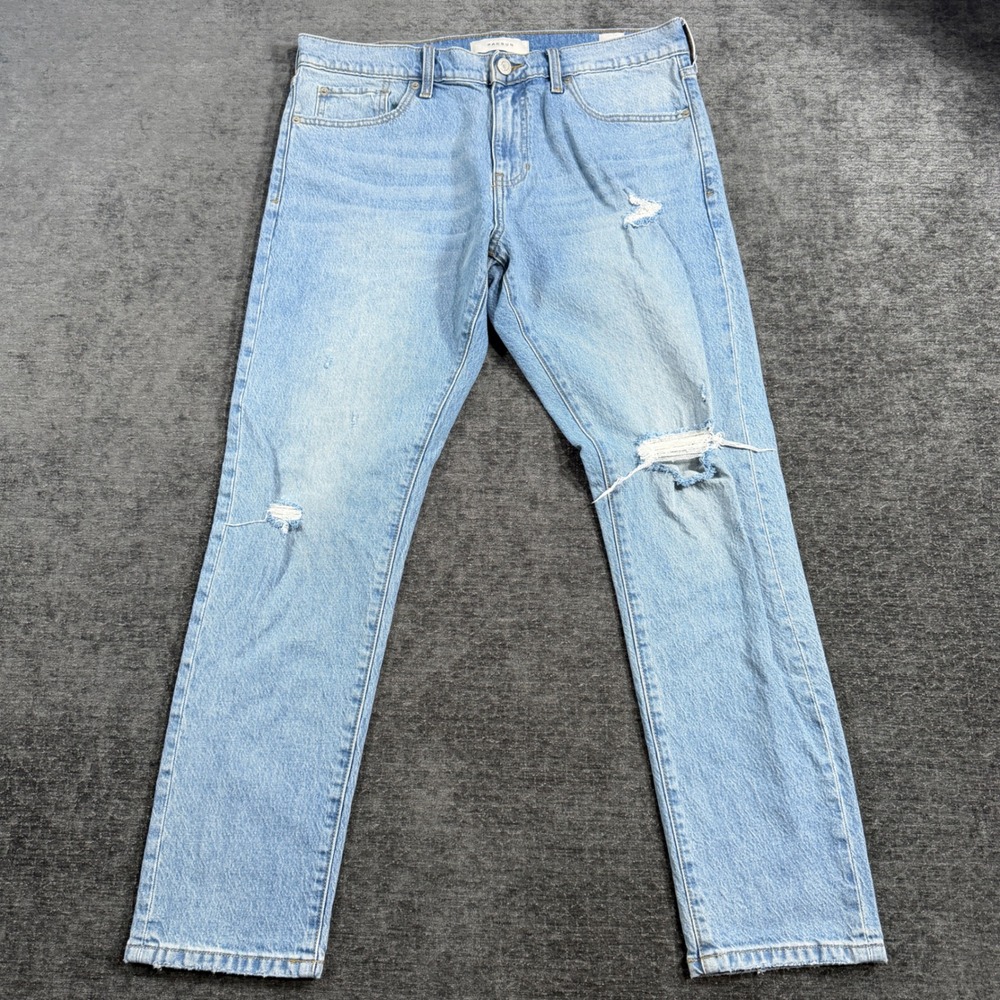 PacSun Slim Fit Distressed Light Wash Jeans Mens 32x30 Blue Denim